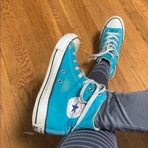 Green Converse High top Sneakers